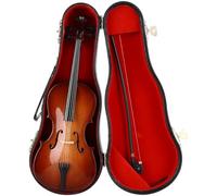 Ornement De Modèle De Violoncelle, Mini Modèle De Violon Miniature En Bois Instruments De Musique Avec Arc Et étui Instrument Miniature Décoration De La Maison, 20 Cm