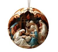 Ornement De Nativité Délicat Pendentif Artistique Suspendu Noël pour Célébrer La Naissance Décoration Noël