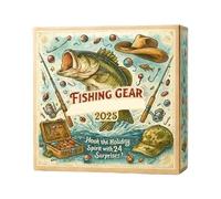 Ornement de Noël 2025,Décorations Acrylique 2D Forme Équipement Pêche | Calendrier De L' 24 Jours Avec Ornements - Pour Maison Voiture Vacances Fêtes Cadeaux