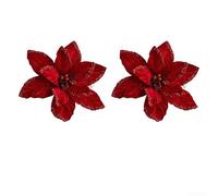 Ornement de Noël 30 cm pendentif pour sapin de vacances, maison festive avec plan crémeux or cramoisi, noble table de Noël (rouge)