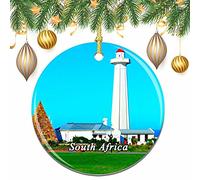 Ornement De Noël Afrique du Sud Ornements d'arbre De Noël Vintage Pendentifs Décoration Esthétique Pendentif en Céramique pour Maison Fête du Nouvel Fête De Vacances 7.3CM