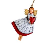 Ornement de Noël angélique en Fer rétro, décorations de Vacances bucoliques, décorations à Suspendre pour Arbre, fête à la Maison, Styles Antiques, Ornement angélique de Noël
