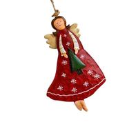 Ornement de Noël angélique en Fer rétro, décorations de Vacances bucoliques, décorations à Suspendre pour Arbre, fête à la Maison, Styles Antiques, Ornement angélique de Noël