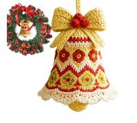 Ornement de Noël au crochet - multicolore, ensemble d'artisanat à la main pour le lien familial, pratique de la pleine conscience avec fournitures créatives, kit d'ornement de vacances pour les décora