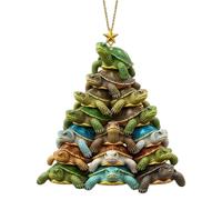Ornement De Noël De La Tortue De Mer, Forme Festive, 10 Cm, Pendentif en Acrylique, Décor Suspendu des Vacances, Design Léger, pour La Porte De La Fenêtre Garden Jardin Arrière-Cour des Événements De
