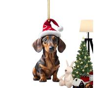 Ornement de Noël | Décoration d'arbre de Noël pour chien | Décoration personnalisée en acrylique pour animaux de compagnie | Décorations à suspendre personnalisées pour chambre à coucher, portes