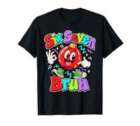 Ornement de Noël des années 90 Six Seven Bruh Mème Mignon Dessin animé T-Shirt