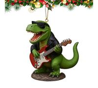 Ornement De Noël Dinosaure,Résine Thème Rock T-Rex Décor Saisonnier,Pendentifs d'arbre De Fête - pour Décorateurs De Maison Planificateurs De Fête Salon Chambre Bureau Mur