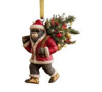 Ornement de Noël en acrylique - Charme animal mignon 2D, design étrange | Décoration de vacances pour porte murale, intérieur, extérieur, Patio, porche, cour, salon, chambre à coucher, fête, usage fes