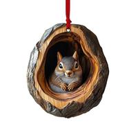 Ornement De Noël en Forme D'animal - Acrylique 2D à Suspendre Pour Sapin De Noël - Raton Laveur, Hibou, écureuil, Hérisson, Lapin