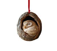 Ornement De Noël en Forme d'animal, Décoration d'animaux De La forêt, Ornement en Acrylique 2D pour Sapin De Noël, Ornement à Suspendre,Hibou écureuil (B, One Size)