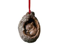 Ornement De Noël en Forme d'animal, Décoration d'animaux De La forêt, Ornement en Acrylique 2D pour Sapin De Noël, Ornement à Suspendre,Hibou écureuil (A, One Size)