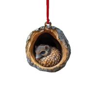 Ornement De Noël en Forme d'animal, Ornement en Acrylique 2D pour Sapin De Noël, Ornement à Suspendre,Raton Laveur Hibou écureuil hérisson Lapin (Pangolin)