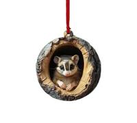 Ornement De Noël en Forme d'animal, Ornement en Acrylique 2D pour Sapin De Noël, Ornement à Suspendre,Raton Laveur Hibou écureuil hérisson Lapin (Souris)