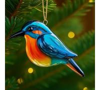 Ornement De Noël en Forme De Hibou dans Un Trou d'arbre - Décoration À Suspendre, Animal Mignon pour Arbre De Noël, Rétroviseur De Voiture, Salon, Chambre À Coucher, Jardin 2D (D)