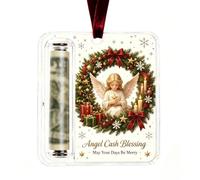 Ornement de Noël en forme de sac d'argent, pendentif porte-bonheur pour sa