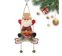 Ornement de Noël en peluche Bonhomme de Neige Père Noël - Ornement de Noël Doux Bonhomme De Neige Avec Sonnette | Décorations De Vacances Pour La Maison Bureau Parties Murs Escaliers