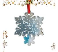 Ornement de Noël en Verre de Mer | Accessoire D Ambiance De Fêtes - Pendentif en Verre Amitié,pour Intérieur Extérieur Fêtes Rebords Fenêtre Réunions Chambre Salon