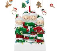 Ornement de Noël familial personnalisé - Pendentif de Noël Famille Alliage Nom Bénédiction Pendentif Ornement de Sapin de Noël | Famille autour de l'ornement d'arbre, l'ouverture de la famille présent