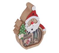 Ornement de Noël lumineux,Ornement de Noël en bois,Ornement de Noël,Ornement de Noël de bureau,Décoration de Noël,Ornements de Noël émettant une lumière LED