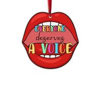 Ornement de Noël orthophoniste SLP, orthophoniste SLP, cadeaux d'orthophonie SLPA, pathologistes pathologiques, enseignants, troubles de la communication, tout le monde mérite une voix