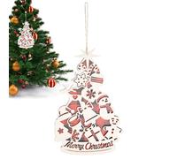 Ornement de Noël | Pendentif en bois avec ficelle - Décorations de Noël pour sapin | Pour salon, mur, chambre, cour, salle de classe, fenêtre, Saint-Valentin à l'extérieur