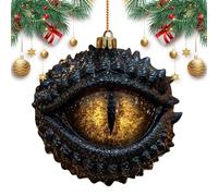 Ornement De Noël - Pendentif Œil De Dragon 2D En Acrylique, Décoration De Vacances Réaliste, Ornement D'arbre De Noël Accrocheur | Balcons De Chambre À Coucher, Portes, Jardin, Cour, Chemin, Porche, A