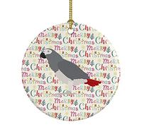 Ornement De Noël Perroquet Gris D'Afrique Pendentifs Décoration Embellissement Ornements d'arbre De Noël Esthétique Ornements De Sapin pour Home Decor Maison Fête du Nouvel 7.3CM