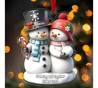 Ornement de Noël Personnalisé 2025 - Décorations Personnalisées sur Le Thème - Vieillir Ensemble - Un Cadeau Unique pour Les Parents, Les Grands-Parents ou Les Couples âgés