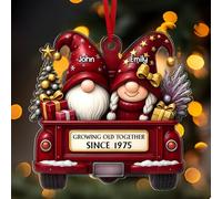 Ornement de Noël Personnalisé 2025 - Décorations Personnalisées sur Le Thème - Vieillir Ensemble - Un Cadeau Unique pour Les Parents, Les Grands-Parents ou Les Couples âgés