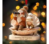 Ornement de Noël Personnalisé 2025 - Décorations Personnalisées sur Le Thème - Vieillir Ensemble - Un Cadeau Unique pour Les Parents, Les Grands-Parents ou Les Couples âgés