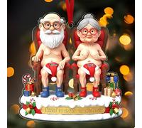 Ornement de Noël Personnalisé 2025 - Décorations Personnalisées sur Le Thème - Vieillir Ensemble - Un Cadeau Unique pour Les Parents, Les Grands-Parents ou Les Couples âgés