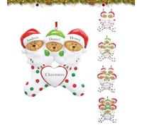 Ornement de Noël personnalisé en Forme d'ours Brun,Ornement de l'ours Brun avec nom,Ornement de Noël personnalisé,2024 Cadeau de Noël Familial,Mignon Ornement Ours Brun Aimant