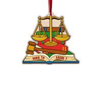 Ornement de Noël pour avocat, balance de justice avec livres de droit, ornements sur le thème juridique, cadeaux souvenirs pour avocats, juges, étudiants, juges, retraite, professionnels du droit, né