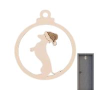 Ornement de Noël pour Chiot,Décorations de Noël pour Arbre | Découpes en Bois Artisanales de avec Griffe de Chien, décorations de noël de Mariage