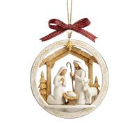 Ornement de Noël religieux - Souvenirs suspendus en acrylique plat, affichage de Noël sacré | Accent de décoration d'inspiration foi | Étagère de manteau d'intérieur cérémonie de collection Fête
