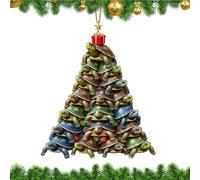 Ornement De Noël Tortue - Ornement Festif Décoratif,Forme Tortue Marine Acrylique 2D À Suspendre pour Fête Décoration Intérieure Jardin