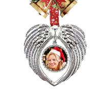 Ornement De Photo De Noël - Cadre Commémoratif Du Coeur | Une Pièce De Mon Coeur Est Au Paradis "Ornement De Noël | Cadre Photo Commémorative Pour Arbre | Cadeau Spécial Pour Les Propri