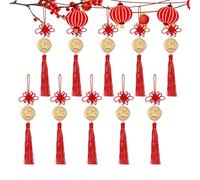 Ornement De Pièce Commémorative De Cheval - Ensemble De 10 Pièces En Or De 4,5 Cm Avec Pompon, Pendentif De Cheval Du Nouvel An Chinois, Symbole De Richesse Et De Fortune | Pendentif De Voiture Décora