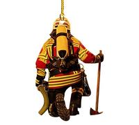 Ornement de pompier suspendu - Ornement de pompiers de vacances, mini figurine décorative | pour arbre de Noël, miroir de voiture, miroir de voiture, bureau ou decoraz
