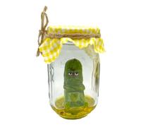Ornement de pot de cornichon - décoration de en verre, décoration de soutien miniature | Accent d'affichage d'émotion excentrique, pièce de figurine drôle faite à la main, idée cadeau de bâi