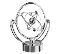 Ornement de rail céleste - Modèle de bureau Rocker rotatif Sculpture physique cinétique en métal alimentée par batterie USB Aide visuelle | Table d'étude de bibliothèque décorative 23,5 x 10 cm