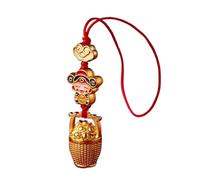 Ornement de richesse - Breloque d'argent pour la prospérité | Porte-clés dieu chinois de la richesse pour homme et femme, breloque de téléphone pour l'abondance, pendentif spirituel pour