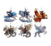 Ornement de sapin de Noël Père Noël - 8 x 8 cm, 50 g acrylique, 2D pendentifs à suspendre | Décoration plate du traîneau de Père Noël | Souvenirs de vacances pour porte, table, cheminée, chambre à