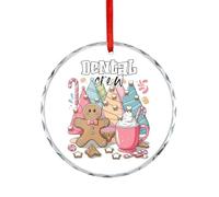 Ornement de sapin de Noël, souvenir commémoratif en verre pour décoration d'intérieur, cadeau pour dentiste, homme et femme, 7,5 cm