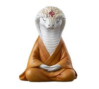 Ornement de serpent décoratif - Résine Méditer la statue de serpent pour la voiture, la maison, le bureau | Figurine de serpent assis réaliste pour décor de méditation, accent de table pour le salon,