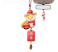 Ornement de serpent du Nouvel An, pendentif serpent chinois | Pendentifs suspendus pour le Nouvel An 2025, bijoux de voiture, décorations du Nouvel An chinois pour arbres sur le lieu de travail à