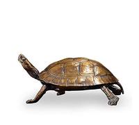 Ornement de Tortue Porte-Bonheur, Accessoires de cérémonie du thé, Cadeaux de Statue d'animal en Laiton, Ornements décoratifs artisanaux de Tortue (Couleur : L)