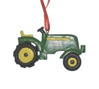 Ornement de tracteur de Noël - Pendentif en résine à suspendre en forme de sapin de Noël, décoration de vacances rustique, artisanat de fête pour cour, appartement, école, ferme, maison, jardin, hôtel
