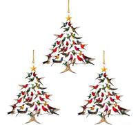 Ornement de vacances en acrylique avec bourdonnement superposé, conçu pour une utilisation en intérieur et en extérieur, crée un point focal vibrant pour la décoration de Noël (3)